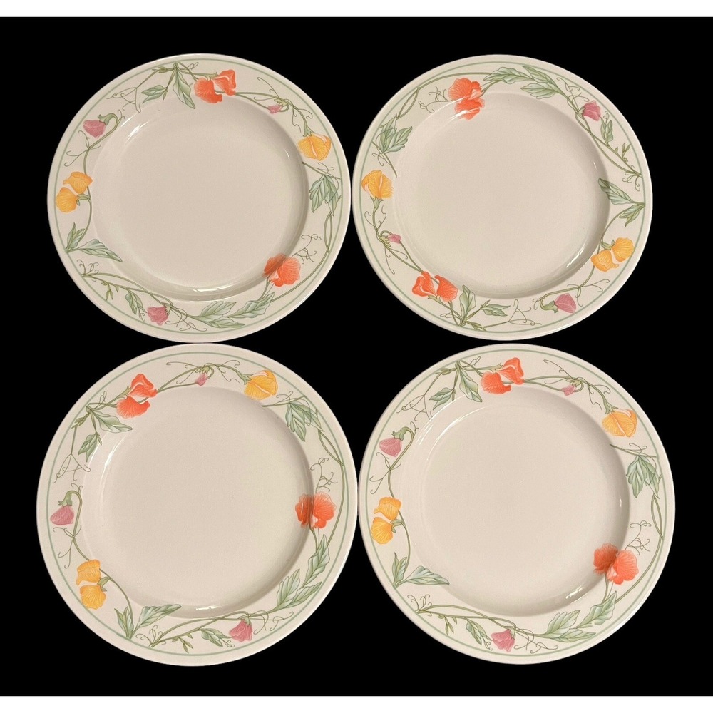 Set Of 4 Adams China Summer Delight 7.25" Salad Dessert Plates England Micratex